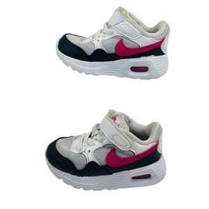 Nike Air Max SC Toddler Shoes CZ5361-006 Sz 4C Pink White Black Mesh Hook & Loop